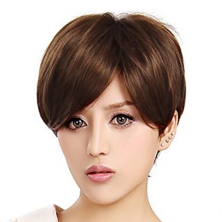 Capless Short High Quality Synthetic Light Brown Wig