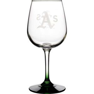 Oakland Athletics Boelter Brands Satin Etch Wine Glass