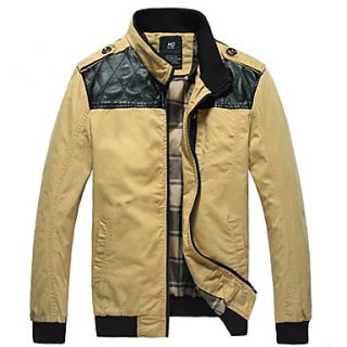 Mens Stand Collar Jacket Outwear