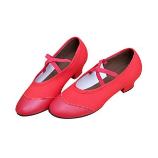 Womens Leather And Canvas Dance Shoes For Modern/Ballroom(More Colors)