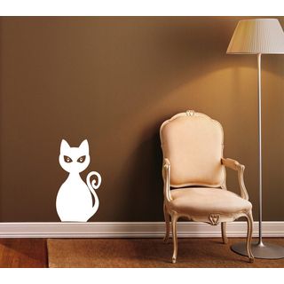 House Cat Vinyl Wall Decal (Glossy blackEasy to applyDimensions 25 inches wide x 35 inches long )