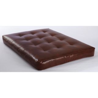 Bonded Leather Saddle Verticoil Spring 8 inch Thick Full size Futon Mattress