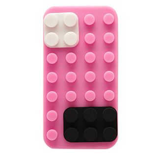 Building Block Shape Silicon Case for iPhone 4/4S (Assorted Colors)
