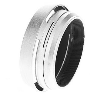 2 in 1 Metal Lens Shade Filter Adapter Ring for Fuji X100 Camera (Silver)
