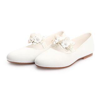 Faux Leather Girls Mary Jane Flats with Gore