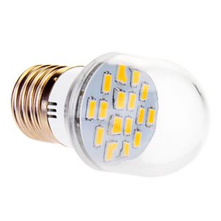 E27 7W 16x5630SMD 610LM 2500 3500K Warm White Light LED Globe Bulb (220 240V)