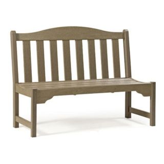 Casual Living Quest Recycled Plastic Park Bench   Armless Curveback  