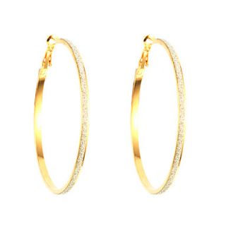 Fashion 18K Gold Plated Big Circle Womens Earrings