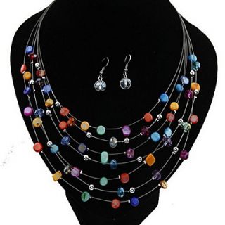 Elegant Alloy With Shell Imitation Pearl Jewelry Set Including Necklace,Earrings