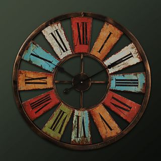 26.75H Antique Style Metal Wall Clock