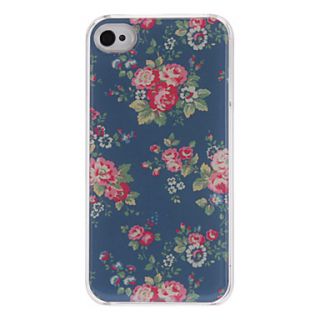 Fresh Retro Peony Pattern Epoxy Quality PC Hard Case for iPhone 4/4S