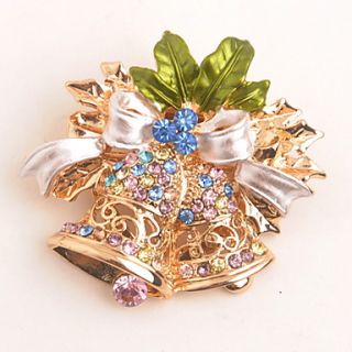 Christmas Shoes Design With Rhinestone Alloy Rose Gold Plated Brooch