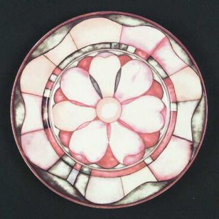 Sasaki China Magnolia Salad Plate, Fine China Dinnerware   Green, Orange, Pink &