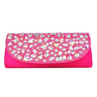 Amazing Silk With Acrylic Clutches/Evening Handbags(More Colors)