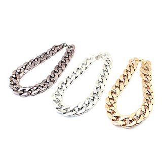 European Multicolor Alloy Chain Necklace(Gold,Silver,Black) (1 PC)