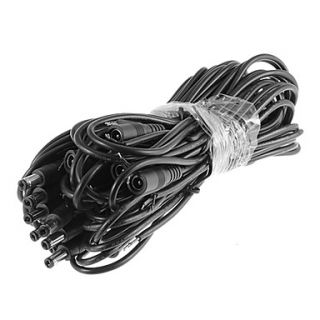 16 Pcs Power Plug Pigtail Cables 3ft(1M) 2.1mm DC Male Female Cords Wires for CCTV Power Supply Box