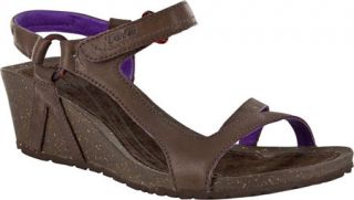 Womens Teva Cabrillo Universal Wedge   Chocolate Brown/Purple Casual Shoes