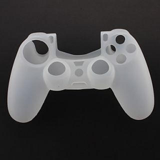 Silicone Case Protector and 2 Thumb Stick Grips for PS4 Controller (White)