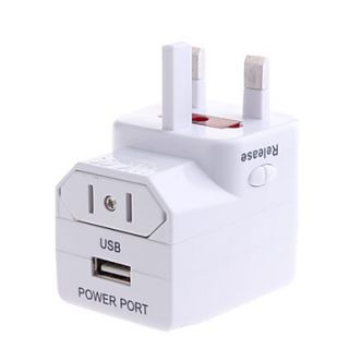 Universal World Travel AC Adapter with USB Power Port