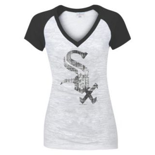 MLB Womens Chicago Whitesox T Shirt   Grey/ Black (XL)