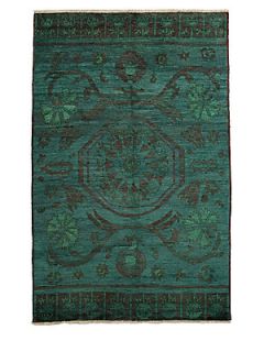 Darya Rugs Vibrant Collection, Oriental Rug 53x83   Dark Green