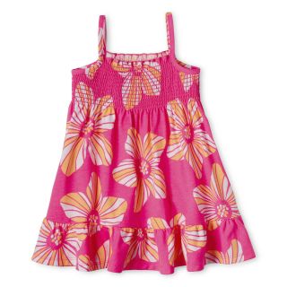 Okie Dokie Smocked Print Sundress   Girls 12m 6y, Pink, Pink, Girls