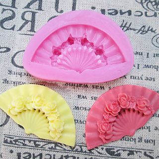 One Hole Fan Silicone Mold Fondant Molds Sugar Craft Tools Resin flowers Mould Molds For Cakes