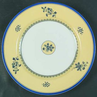 Spode Albany Dinner Plate, Fine China Dinnerware   Imperial Ware,Yellow Rim, Blu