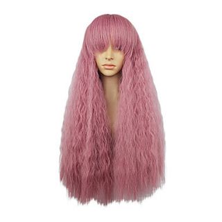 High Quality Synthetic Japanese Kanekalon Sexy Hairstyle Synthetic Long Fluffy Purple Lolita Wig