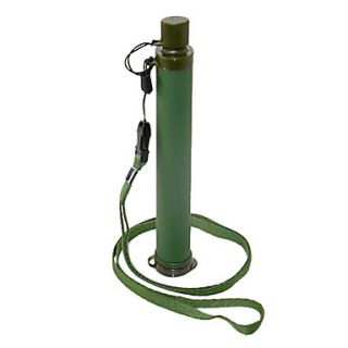 Outdoor ABS Army Green Survival Water Filtration Purifier Drinking Pip Straw