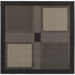 Indoor/ Outdoor Lakeview Black/ Sand Rug (710 Square)