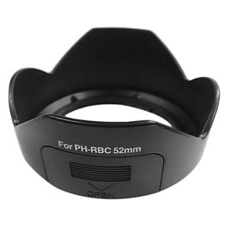PH RBC Lens Hood Shade for Pentax DA 18 55mm f/3.5 5.6 AL WR 52mm Filter Thread (Black)