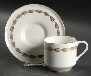 John Aynsley George Town Footed Cup & Saucer Set, Fine China Dinnerware   Bone,