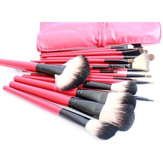 Pro High Quality 22 PCs Natural Goat Hair Makeup Brush Set with Red Pouch