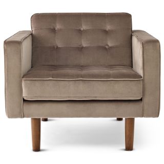 HAPPY CHIC BY JONATHAN ADLER Crescent Heights Tufted Chair, Mushroom