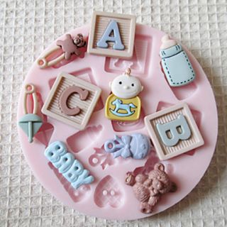 BABY Silicone Mold Fondant Molds Sugar Craft Tools Chocolate Mould For Cakes