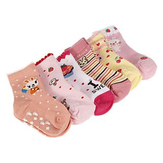 Girls Cartoon Patterns Socks(Random PatternColor)