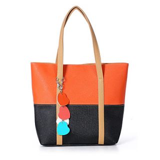 N PAI Womens Orange Contrast Color Shoulder Bags (383110)