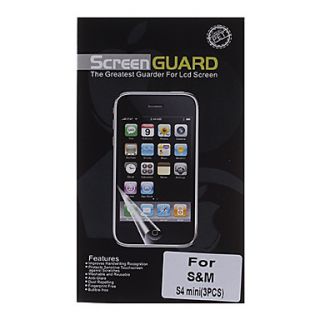 3 Pcs the Greatest Professional LCD Screen Guarder Crystal Clear Protector for Samsung Galaxy S4 Mini i9190 i9195
