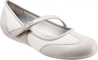 Womens SoftWalk Nadia   Smoke Soft Nappa Leather/White Mesh Fabric Casual Shoes