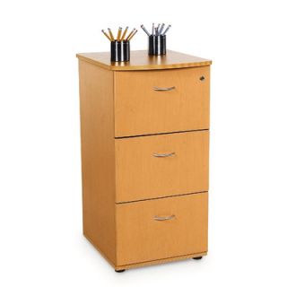 OFM Three Drawer File with Lock 55505 Finish Maple