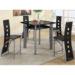 Orsha 5 piece Counter Height Dining Set In Metal And Glass