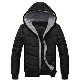 Mens Fashion Casual Cotton Zipper Winter Coat