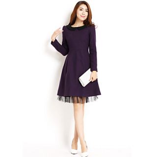 Slim A Line Dress(Purple)