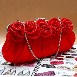 Kaunis WomenS Fashion Delicate Satin Bag(Red)