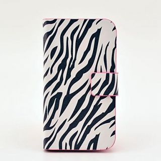 Zebra Stripe Pattern PU Leather Case with Magnetic Snap and Card Slot for Samsung Galaxy S3 mini I8190