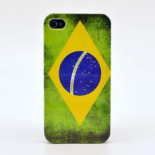 Retro Brazil Flag Hard Case for iPhone 4/4s