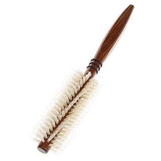 Small Size Pig Hair White Wooden Comb for Curly Hair