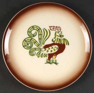 Brock Chanticleer Bread & Butter Plate, Fine China Dinnerware   Rooster Design