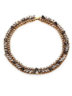 Aerin Erickson Beamon Jeweled Necklace   Black Gold